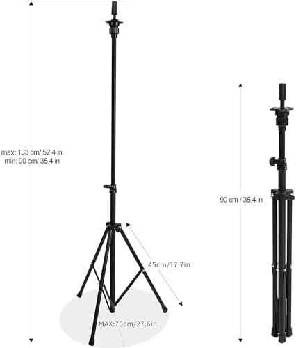 HYOUJIN Wig Stand Adjustable Tripod Stand for Hairdressing Training,Making - Image 4