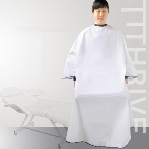 Hairdressing Cape Pongee Dyeing Tools with Sleeves, Waterproof Polyester - Image 4