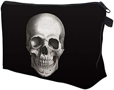 Deanfun Cosmetic Bag for Women, Skull 3D Printed Black Cool Makeup Bags Waterproof Travel Storage Toiletry Bag Accessories Gifts(hzb-42) - Image 2