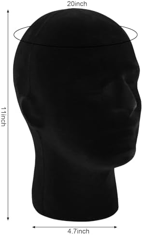 2 Pack Black Mannequin Head Stand - Image 2