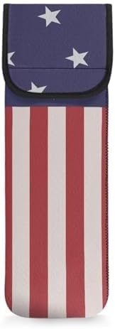 Flat Iron Case Heat Resistant Travel Bag Curling Iron Organizers and Storage Neoprene Straightener Holder and Silicone Hot Hair Tools Travel Bag American Flag by Unknown