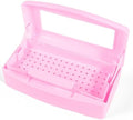YoleShy Nail Tool Cleaning Box Pink Plastic Clean Container for Tweezers Esthetician Essentials Clean Jar for Hair Salon, Spa & Cutter Manicure Equipment-Nail Art Tool by YoleShy