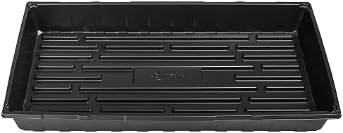 SUNPACK 10" x 20" Extra Strength Plastic Seed Starting Tray, Black, 2.5" (Pack of 30) - No Drainage Holes, Ideal for Greenhouses or Indoor Gardening - Made of BPA-Free Plastic - Image 3