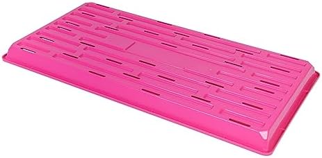 SUNPACK 10" x 20" Heavy Duty Shallow Plastic Seed Starting Tray, Magenta, 1" (Pack of 30) - Lined with Drainage Holes for Excess Water and Aeration, Ideal for Greenhouses or Indoor Gardening - Image 3