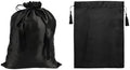 2 Pcs Silk Satin Wig Bags with Drawstring Tassel, Hair Storage Bags, Black Wig Packaging Sacks for Multiple Wigs Bundles Hair Extensions, Perfect for Home Salon Travel Gift by Unknown
