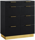 OmySalon Salon Station for Hair Stylist, Free‑Standing Barber Cabinet with 8 Drawers, Large Capacity Beauty Salon Hair Furniture for Barbershop Spa, Black Gold by OmySalon