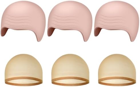 NACHLYNN 2/4/6/ Pcs Halloween Bald Cap for Adult Makeup Latex Bald Caps Nylon Bald Wig Cap Costume for Halloween Party Men by Createyourownlifestory
