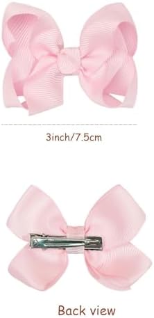 JOYOYO 40PCS 3Inch Hair Bows for Girls Grosgrain Ribbon Bow Toddler Hair Accessories with Alligator Clips in 20 Color Pairs for Baby Girls Kids Toddlers Teens - Image 2