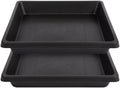 Square Plant Saucer 8 Inch 2 Pack, Saucers for Potted Plants and Water Catcher Tray, Planter Durable Plastic Trays, Plant Drip Trays and Flower Pot Saucers, Plant Saucers for Indoors and Outdoors by Unknown