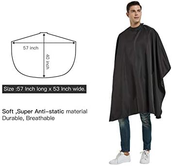 Salon Hair Cutting Cape with Soft Silicon Neck Collar, Professional Anti-static Barber Cape - Image 5