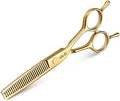 ULG Professional Texturizing & Thinning Shears - 6.5’’ Hair Cutting Scissors, Ultra Sharp Japanese Stainless Steel, Ambidextrous Ergonomic Handle for Barbers, Stylists, Salon & Home Use, Gold by ULG