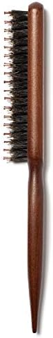 GranNaturals Boar & Nylon Bristle Styling Brush - Teasing Comb with Rat Tail Pick for Backcombing, Smoothing, Edge Control and Volume Creation by GranNaturals
