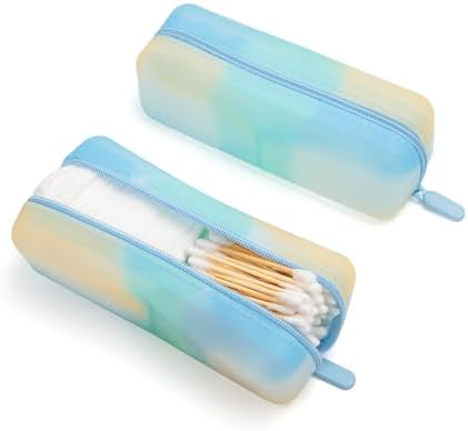 Cotton Pad Swab Travel Case, Waterproof Organizer (Ocean Breeze) - Image 2