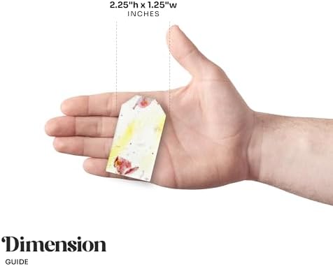 50 Pink & Yellow Plantable Seed Paper Tags - Image 3
