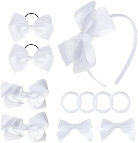 11PCS School Hair Accessories Uniform Hair Bow Headband Clips by baotongle