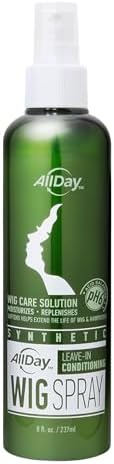 AllDay Locks Synthetic Wig Spray, Nourishes, Softens Fibers, 8 Oz Bottle by AllDayLOCKS