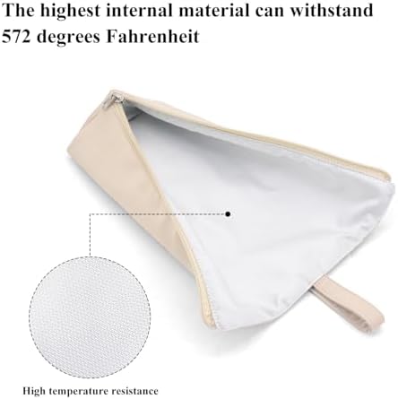 Hair Tools Travel Bag for T3 SinglePass Curl X, Heat Resistant Curling Iron Case for Bio Ionic, Hair Tool Organizer for Home and Travel (Apricot) - Image 2
