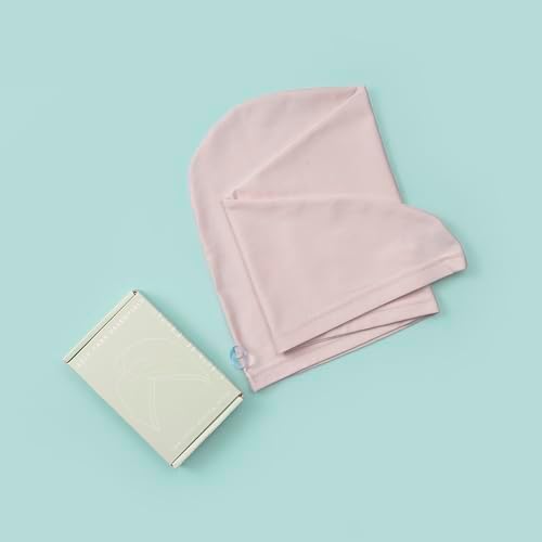 T-Shirt Hair Plopping Towel for All Textures - Cotton Blend Water Absorption Turban with Secure Button - Moisture Gentle Styling and Setting Wrap - Pink - Image 6