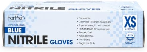ForPro Disposable Nitrile Gloves, Chemical Resistant, Powder-Free, Latex-Free, Non-Sterile, Food Safe, 4 Mil - Image 3