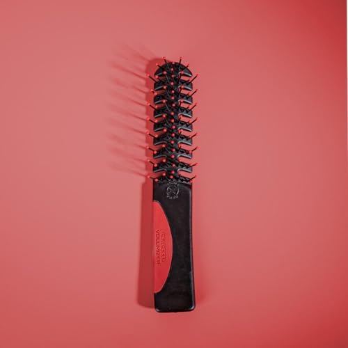 Cricket Static Free Volumizer Hair Brush - Styling, and Detangling All Hair Types, Long, Short, Thick, Thin, Curly, Straight, and Wavy, So Rad (Red) - Image 2
