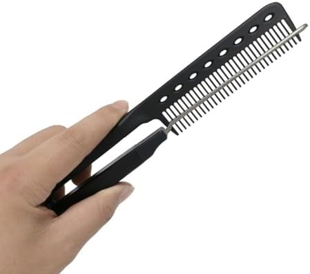 V-Shaped Hair Straightening Comb Professional Hairstyling Brush 9.2 Inches Tension Styling Tool For Salon Blowout Trimming Fine Thick Curly Hair No Heat Maneuvering Grip Portable - Image 4