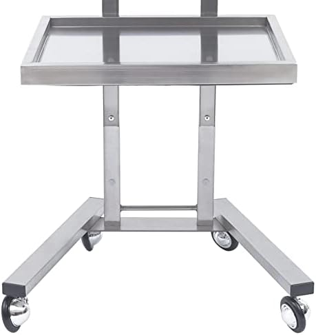 2Tier Metal Rolling Cart, Foldable Utility Carts, Salon Tray Trolley Silver - Image 5