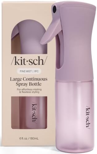 Kitsch Large Continuous Spray Bottle for Hair – Soft Violet, 180ml by Unknown