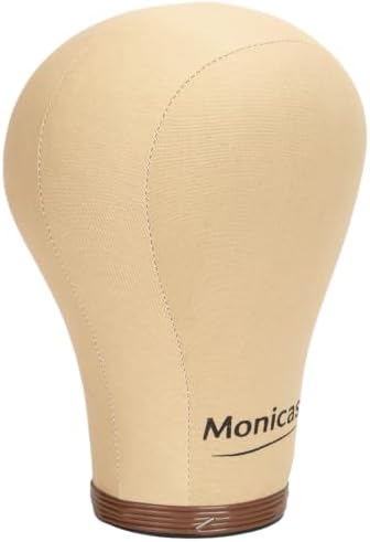 23inch Cork Canvas Block Head Mannequin Head Wig Display Styling Head by Monicass