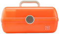 Caboodles On-The-Go Girl Makeup Box, Orange Shimmer, Show Girl Collection, Hard Plastic Makeup Organizer Box, Built-In Mirror, Secure Latch for Safe Travel, Spacious Storage for Large Items by Caboodles