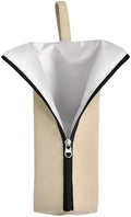 Khaki Heat Resistant Curling Iron Bag, Portable Hot Iron Holder Travel Bag with Pocket, Hair Straightener Tool Organizer, 11.4 x 3.93 in / 29 x 10 cm by Unknown
