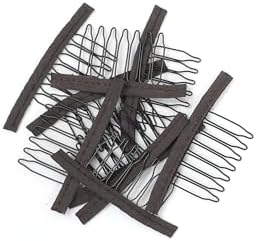 30 Pcs Wig Clips Wig Combs to Secure Wig 7-Teeth Wig Combs for Making Wig Caps (30 Pcs, Brown) by xuxisowo