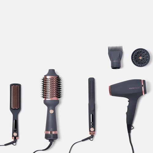 Hairitage Ionic Hair Blow Dryer & Diffuser + Concentrator Attachments, for All Hair Types, 1875 Watts, 3 Heat Settings & Cool Shot Locks-in Style, Best Lightweight Diffuser for Smooth Blowouts - Image 5