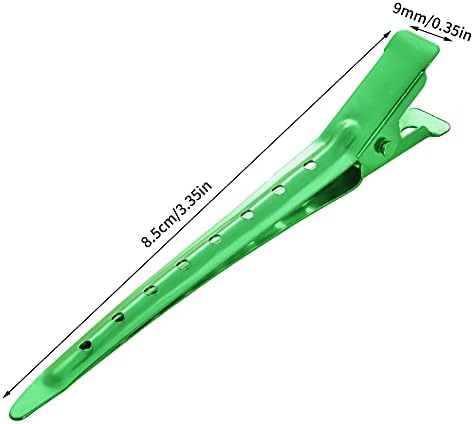 Bantoye 24 Packs Duck Bill Clips 3.35 Inch Metal Alligator Clip, Green - Image 2