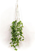 Comtelek Fake Hanging Plants Artificial Plants for Home Decor Macrame Plant Hanger with Fake Vines Faux Hanging Planter Greenery for Wall Ceiling Bedroom Bathroom Kitchen Office Boho Decor Indoor by Comtelek