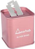 Gearhub Blade Bank Sharps Disposal Container Safely Store Used Safety Razor Blades Large Capacity for Barber Shops & Personal Use Sealed Design Holds 300+ Blades Matte Pink by Gearhub