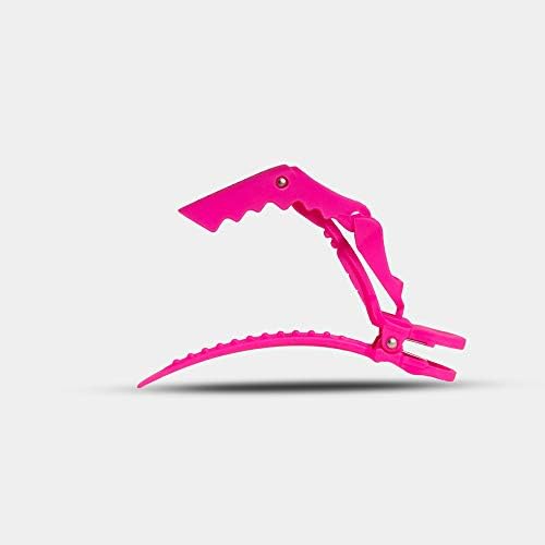 Framar Gator Grips Pink Styling Hair Clips, Rubberized – 4 Pack - Image 6