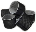 6 Pack Super Jumbo Self Grip Hair Rollers Pro Salon Hairdressing - Big Curlers Create Volume For Long Hair (Black) by THE+UM24