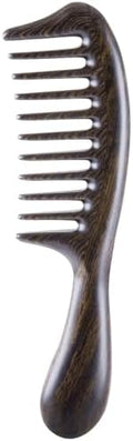 Louise Maelys Black Sandalwood Wide Tooth Comb For Curly Hair by LouiseMaelys