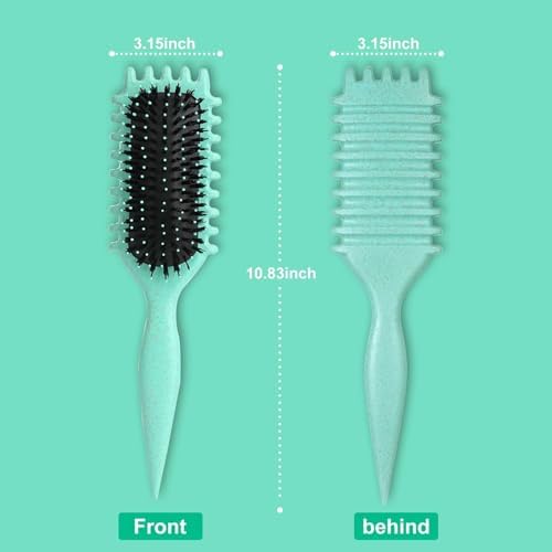 Curl Defining Hair Brush, 2025 Flash Hair Styling Brush for Curly Hair, Shaping & Defining Curls for Women（Green) - Image 7