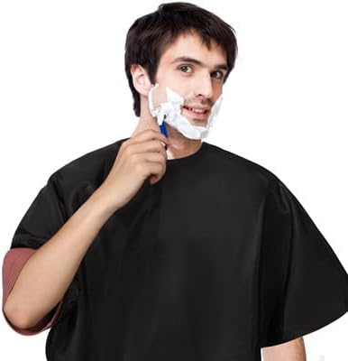 Short Barber Cape,Salon Apron for Hair Cutting Dye Coloring,Black - Image 5