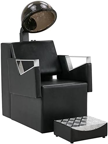 BarberPub 1350W Hooded Bonnet Hair Dryer Chair for Salon 2700 (Black) by BarberPub