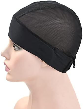2 Pcs Headband Wig Caps Adjustable Mesh Wig Grip Cap Ice Silk Material for Making Headband Wigs (Mesh Wig Caps) - Image 4
