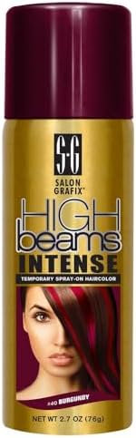 Salon Grafix High Beams Intense Temporary Spray - Burgundy for Unisex - 2.7 oz Hair Color by Salon+Grafix
