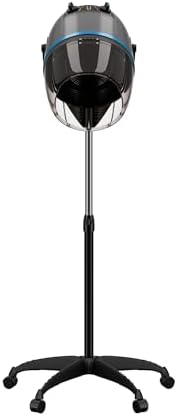 Hair Dryer, Professional Adjustable Hooded Floor Hair Bonnet Dryer Stand Up Hair Dryers with Rolling Base for Home Salon Spa Beauty Equipment, Grey by Saicool