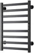 Electric Towel Warmer Wall Mounted, Heated Towel Rack with Intelligent Timer & Temperature Control, Plug-in or Hardwired, Left/Right Compatible, 27 Inch, Black by Unknown