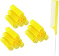 ZMD 18Pcs Self Grip Small Hair Curlers, Plastic Heatless Salon Dressing Rollers DIY Curly Hair Accessories for Women Girls Short Medium Hair (0.8 x 2.4 Inch) by ZMD