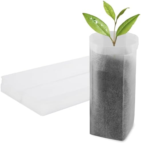 Fabric Grow Bags - 7.87x13.77 inches Breathable Seed Starter Plant Grow Bags for Seedling Pots, Nursery Pots for Plants, 50pcs by ENPOINT