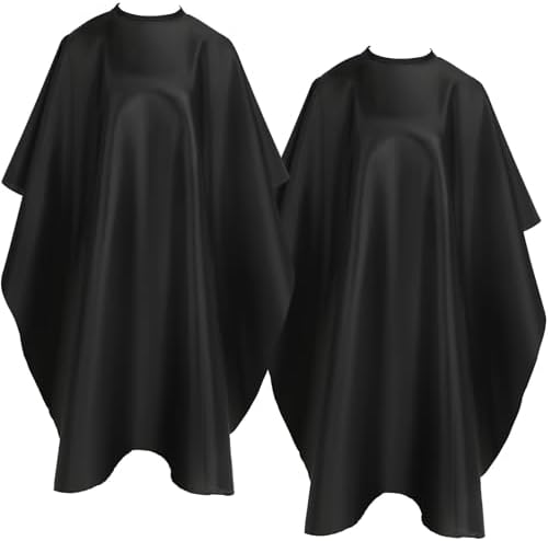 FEBSNOW 2Pcs Barber Cape, Hair Cutting Cape with Closure Snap for Adults by HOMECRAFTBEAUTYBABY
