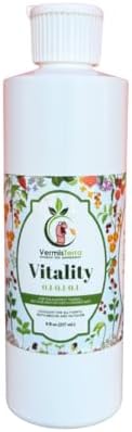 VermisTerra Vitality 8 oz - Houseplant and Indoor Plant Food, Mother Earth's Balanced Fertilizer, Organic, Root Cuttings, No Harmful Chemicals, will not burn plants, Lush Growth. No Odor, Reduce Shock by VermisTerra