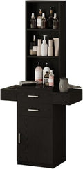 4ever2buy Salon Station for Hair Stylist, White Barber Hair Salon Station by 4ever2buy